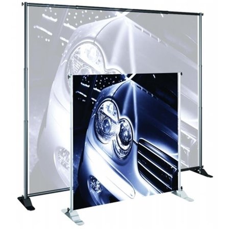TESTRITE VISUAL PRODUCTS Testrite Visual Products BN4-B Grand Format Banner Stands 30 in.-48 in. Large Banner Stand- Silver BN4-B